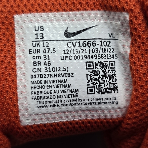 Nike Air Jordan Force Savage Pro 2 Mens Sz 13 PE FL Gators Cleats CV1666-102 New - Picture 4 of 11